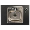 Ozark River Mfg Advantage Maple Hot & Cold Water Portable Sink w/Laminate Top ADAVM-LM-SS1DN
